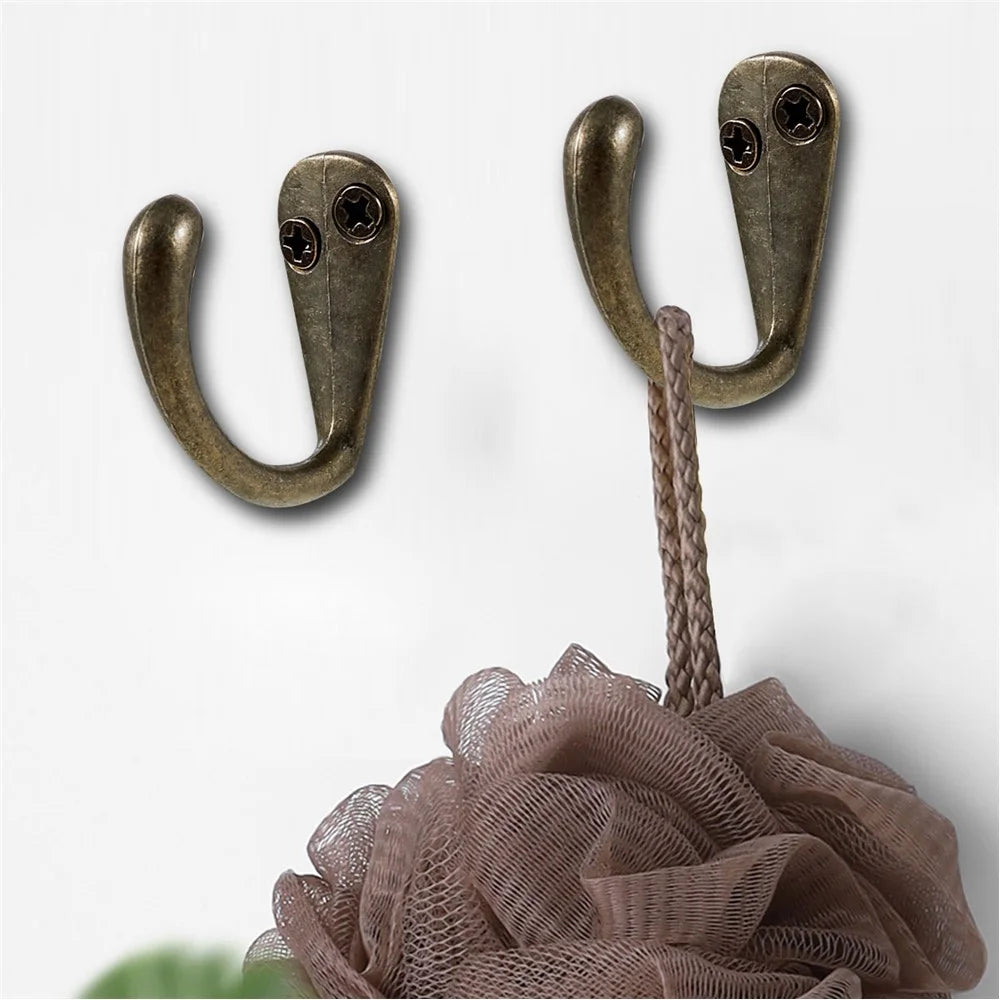 C32 Retro Zinc Alloy Hook Home Wardrobe Furniture Hanging Hook Clothes Bag Hanger - 3