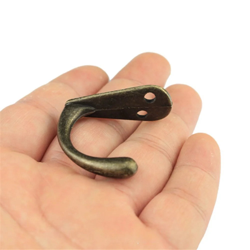 C32 Retro Zinc Alloy Hook Home Wardrobe Furniture Hanging Hook Clothes Bag Hanger - 5