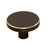 TA-00081 Large Round Coat Hook Brass Decorative Wall Mounted Hanger for Room Kitchen Bathroom - Gold/Black - 1