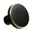 TA-00081 Small Round Brass Decorative Wall Hook Wall Mounted Hanger for Towel Coat Clothes - Gold/Black - 1