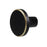 TA-00081 Small Round Brass Decorative Wall Hook Wall Mounted Hanger for Towel Coat Clothes - Gold/Black - 7