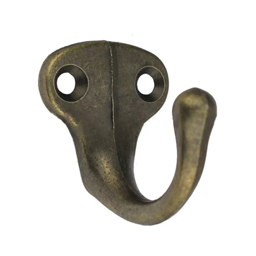 Vintage Zinc Alloy Door Wall Wardrobe Hanging Hook Clothes Hat Bag Hanger Hook with Screws - Bronze - 1