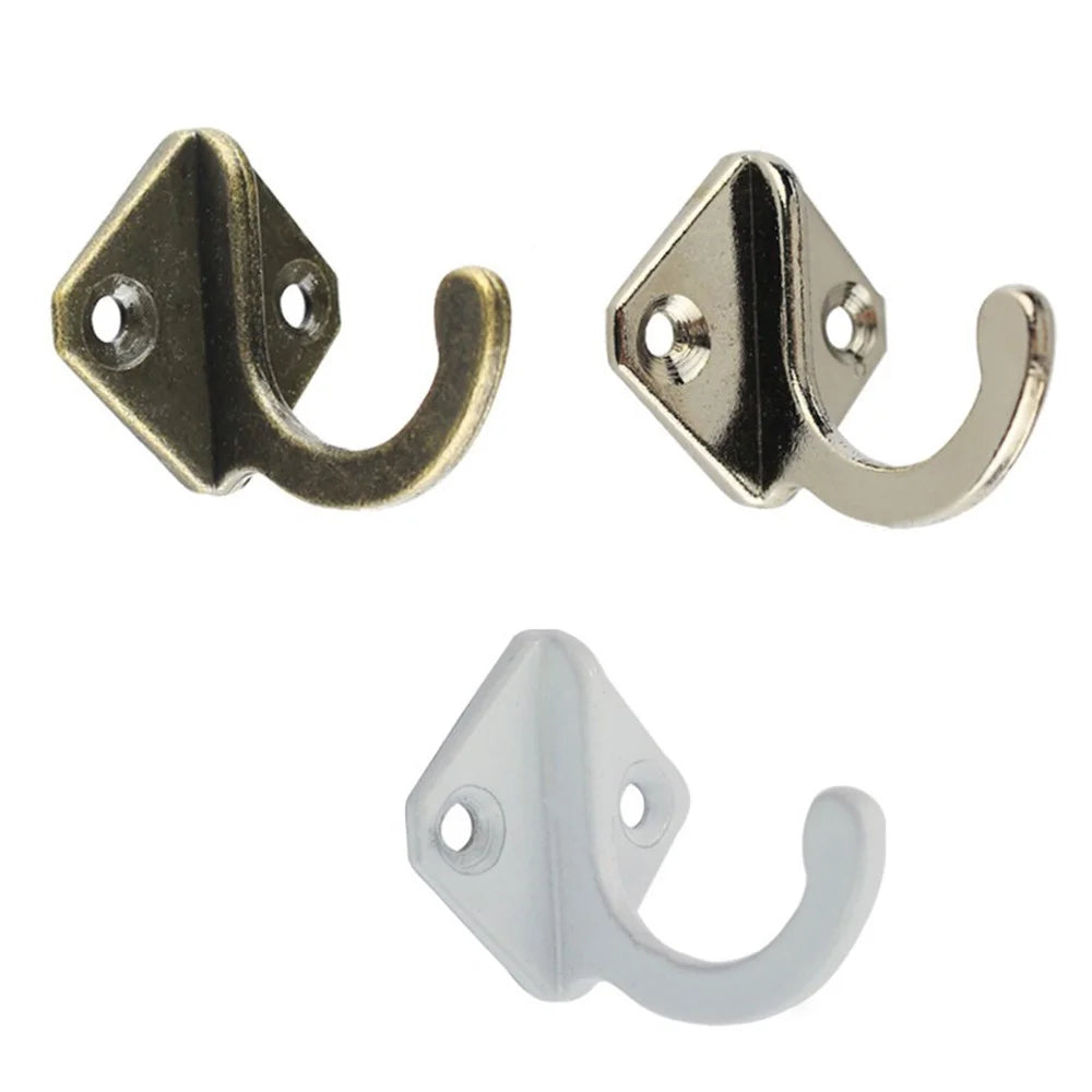Vintage Hanger Zinc Alloy Door Hook Bedroom Bathroom Wall Hook Rack for Clothes Coat Hat Bag Towel - White - 4
