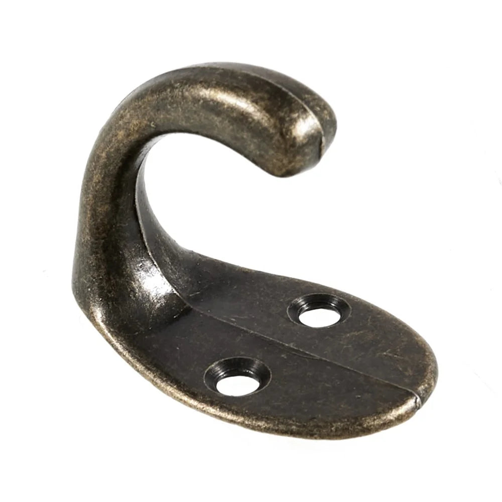 C23 Vintage Zinc Alloy Door Wall Hanging Hook Clothes Hat Towel Bag Hanger Hook (with Screws) - 5