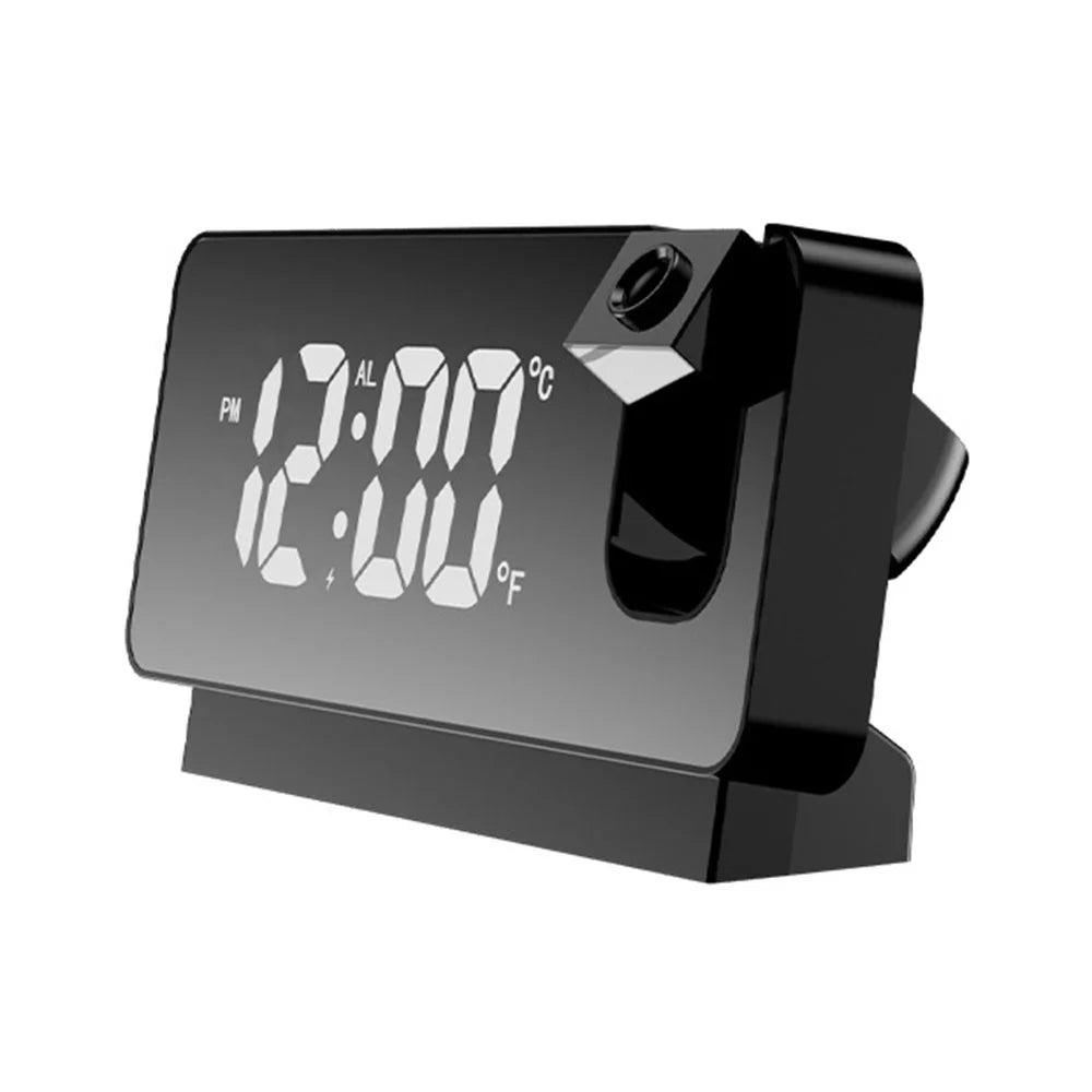 S282 Multifunctional Creative LED Screen Alarm Clock Electronic Digital Time Temperature Calendar Projection Alarm Clock (Standard Version) - Black - 1