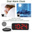 F1089 Loud Vibrating USB Alarm Clock 6.5'' LED Display Screen Bedroom Clock with Snooze Function for Students Elderly Senior Men Women - Black / Red Light - 4