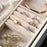 sp01130 Jewelry Storage Case with Mirror and Removable Tray, PU Leather Jewelry Display Box Organizer for Necklaces Earrings Rings Bracelets - White - 6