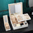sp01130 Jewelry Storage Case with Mirror and Removable Tray, PU Leather Jewelry Display Box Organizer for Necklaces Earrings Rings Bracelets - White - 7