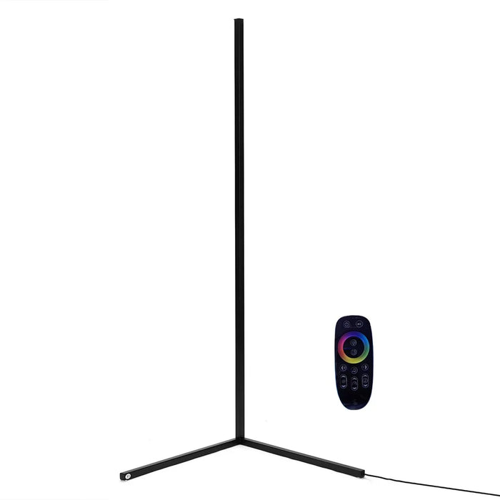 DH-L1004 1.12m RGB LED Corner Floor Lamp Dimmable Corner Light with Bluetooth-compatible APP and Touch Remote Control - Black / EU Plug - 2