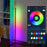 DH-L1004 1.12m RGB LED Corner Floor Lamp Dimmable Corner Light with Bluetooth-compatible APP and Touch Remote Control - Black / EU Plug - 5