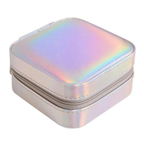 HJY015 Dual Layer PU Leather Jewelry Box Necklaces Earrings Rings Bracelets Travel Jewelry Storage Case - Bright Color - 1