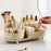 Makeup Organizer Storage Tray ABS+PET Dressing Table Cosmetic Rack Display Case Gift - Beige / 1 Set Rack - 3