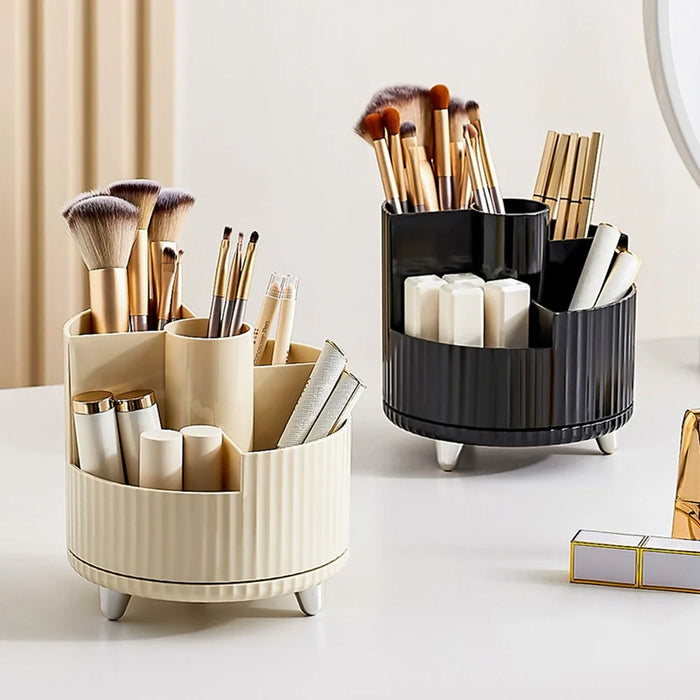 Makeup Organizer Storage Tray ABS+PET Dressing Table Cosmetic Rack Display Case Gift - Beige / 1 Set Rack - 6