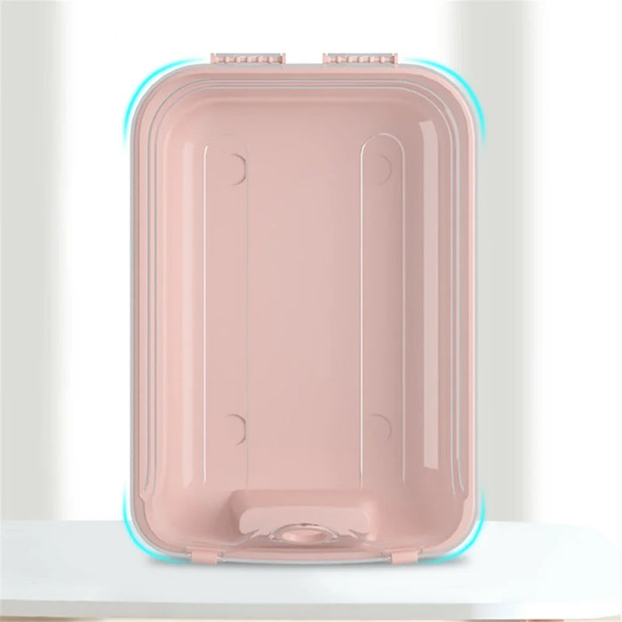 4PCS Thickened Shoe Organizer Clear Design Plastic Storage Box Shoe Rack Holder for Home, Size: L - Pink - 2