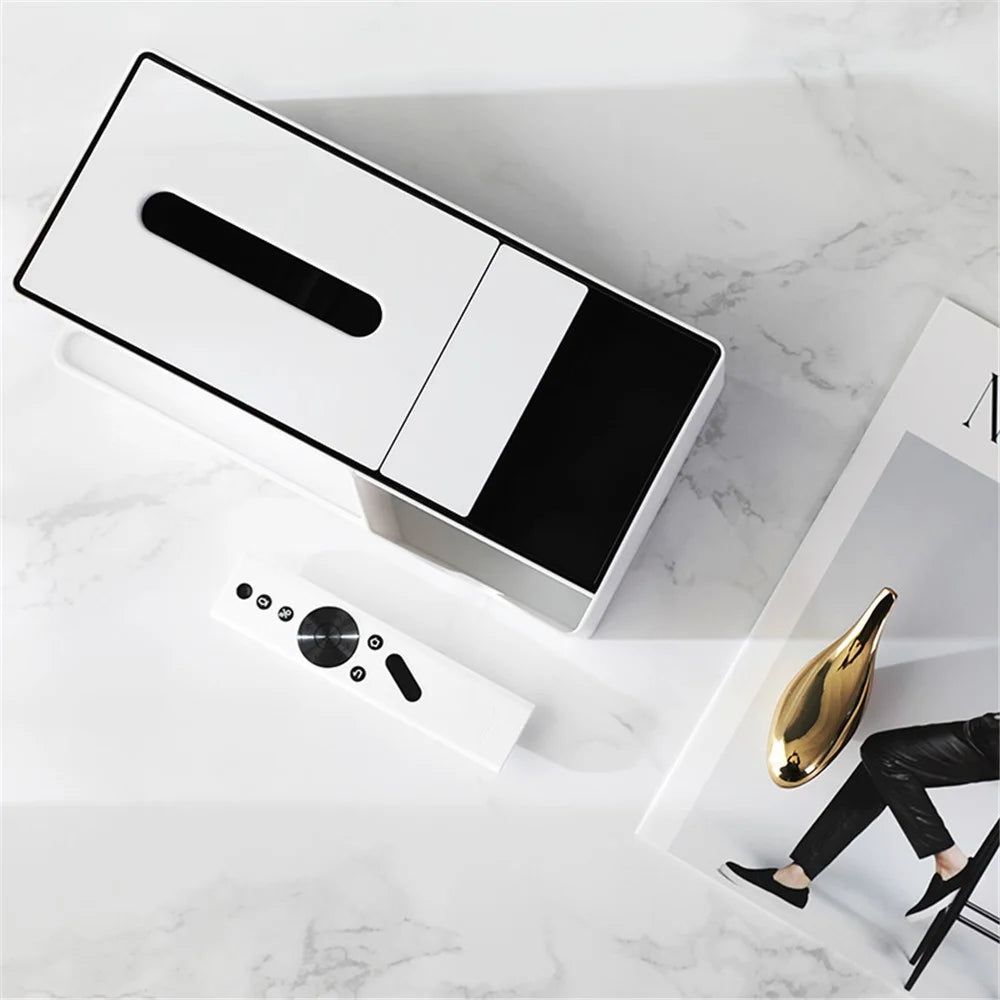 Light Luxury Style Tissue Box Cover Plastic Tissue Box Facial Tissue Holder Case for Home Bedroom Office - Green - 4