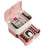 Desktop PP+ABS Makeup Organizer Cosmetic Storage Box Rack Display Case for Home Bedroom - Pink - 1