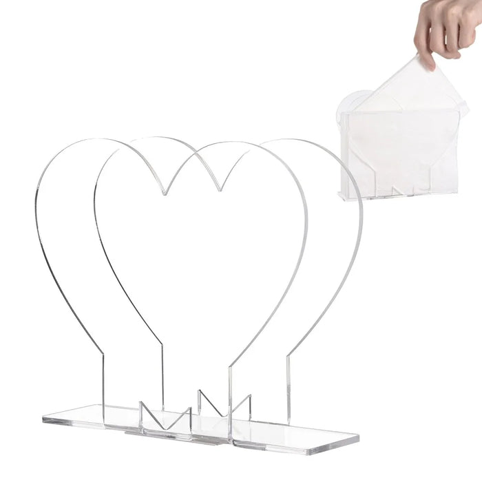 YX012 Clear Acrylic Napkin Holder Rack Tables Napkin Dispenser Storage Container Holder Stand Tissue Box - 1