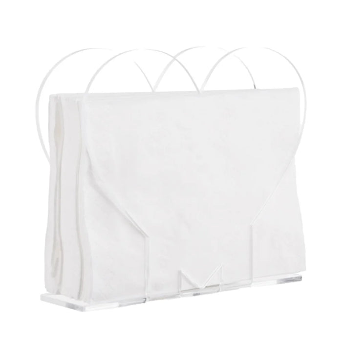 YX012 Clear Acrylic Napkin Holder Rack Tables Napkin Dispenser Storage Container Holder Stand Tissue Box - 2