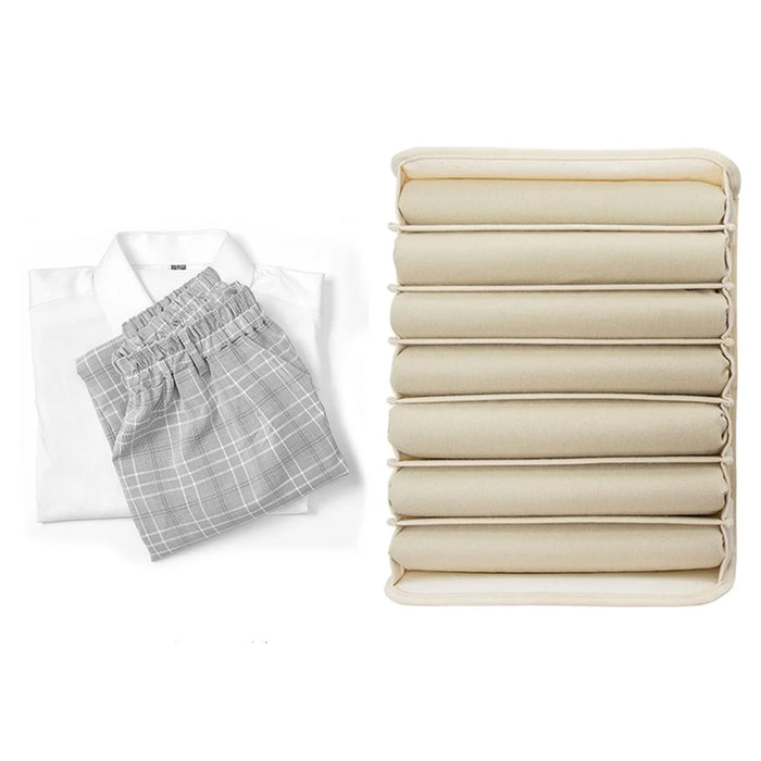MOHO & HOME MDJ6167 Cotton+PP+PE Clothes Organizer Closet Drawer Dividers Storage Box for Jeans Sweater Underwear - 1