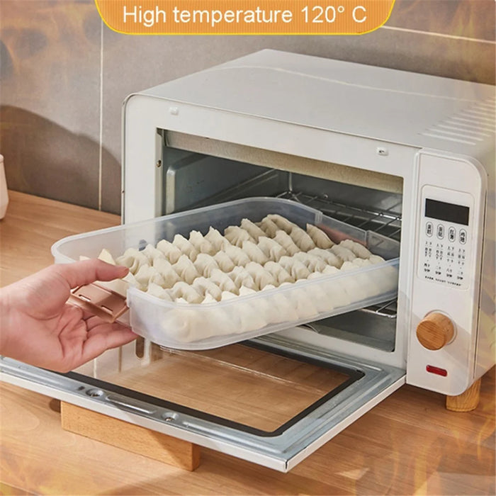 2-Layer Refrigerator Dumplings Storage Box PP5 Dumpling Freezer Storage Box with Lid (BPA Free, No FDA Certification) - 6