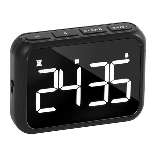 FY501 100-minute Countdown Timing LED Digital Display Kitchen Timer Homework Learning 3 Gear Volume Timer - Black - 1
