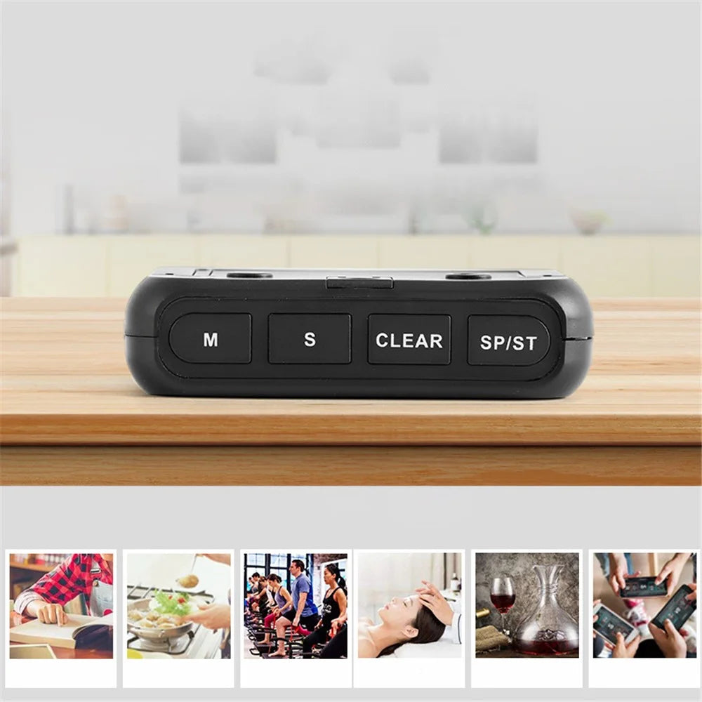 FY501 100-minute Countdown Timing LED Digital Display Kitchen Timer Homework Learning 3 Gear Volume Timer - Black - 3