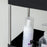 PP + Stainless Steel 3 Tier Narrow Type Bathroom Storage Rack with Wheels Rolling Organizer Shelf - Black - 3