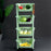2074 Kitchen Plastic Storage Trolley Vegetable Fruit Organizer 4 Layer Rolling Shelf, Medium Size (BPA Free, No FDA Certificate) - Green - 2