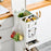 7030 32L Long Tube Kitchen Double Layer Mobile Pulley Garbage Basket Dry Wet Separation Trash Can - 3