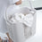 889 Garment Rack Clothing PP Storage Basket Moving Cart Clothes Organizer for Home Bedroom Laundry - 4