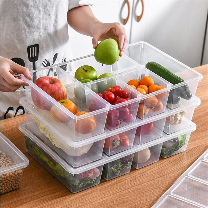 Food Storage Box Kitchen Refrigerator Transparent PP Sealed Organizer Container with Lid (BPA Free, No FDA Certificate) - Transparent - 2
