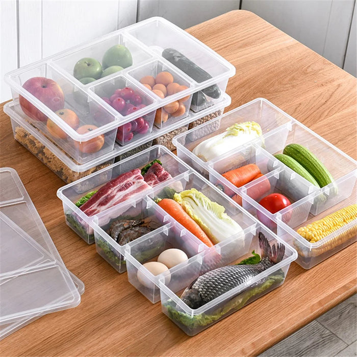 Food Storage Box Kitchen Refrigerator Transparent PP Sealed Organizer Container with Lid (BPA Free, No FDA Certificate) - Transparent - 3