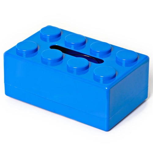 Creative Building Block Tissue Box Waterproof ABS Wall Mounted Paper Holder - Blue - 1
