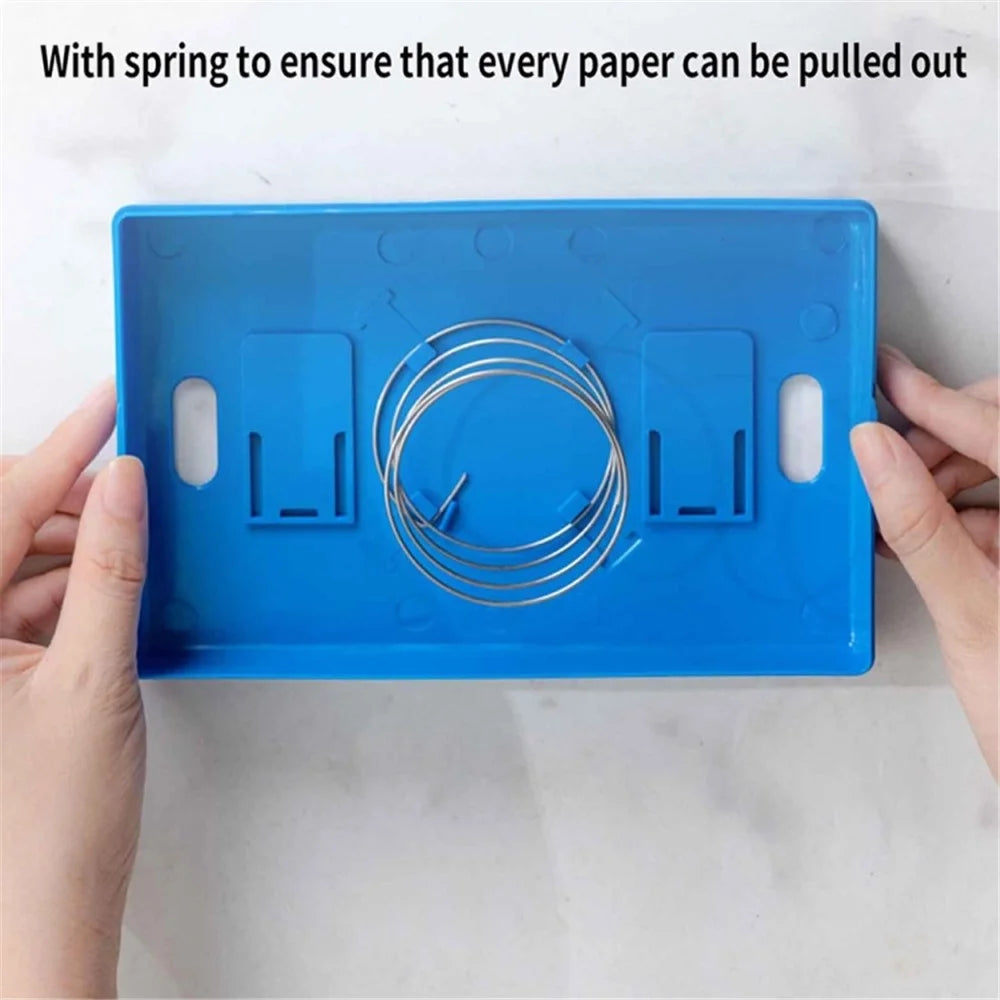Creative Building Block Tissue Box Waterproof ABS Wall Mounted Paper Holder - Blue - 2