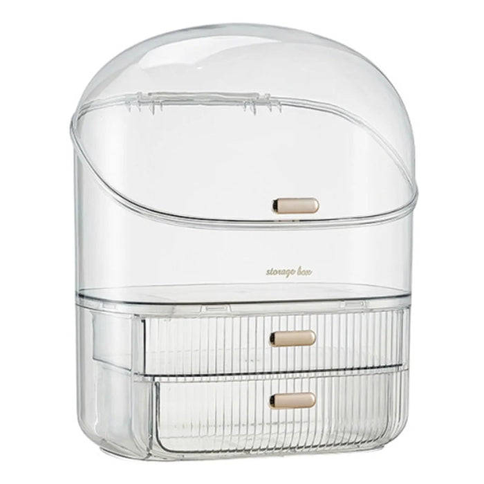 3026 Cosmetics PET Storage Box Dressing Table Dustproof Makeup Products Organizer - Transparent - 1