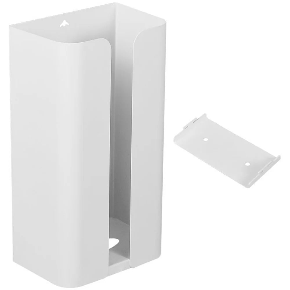 No Drilling Carbon Steel Storage Box Kitchen Tissue Paper Dispenser Holder - White / Bottom Opening - 1