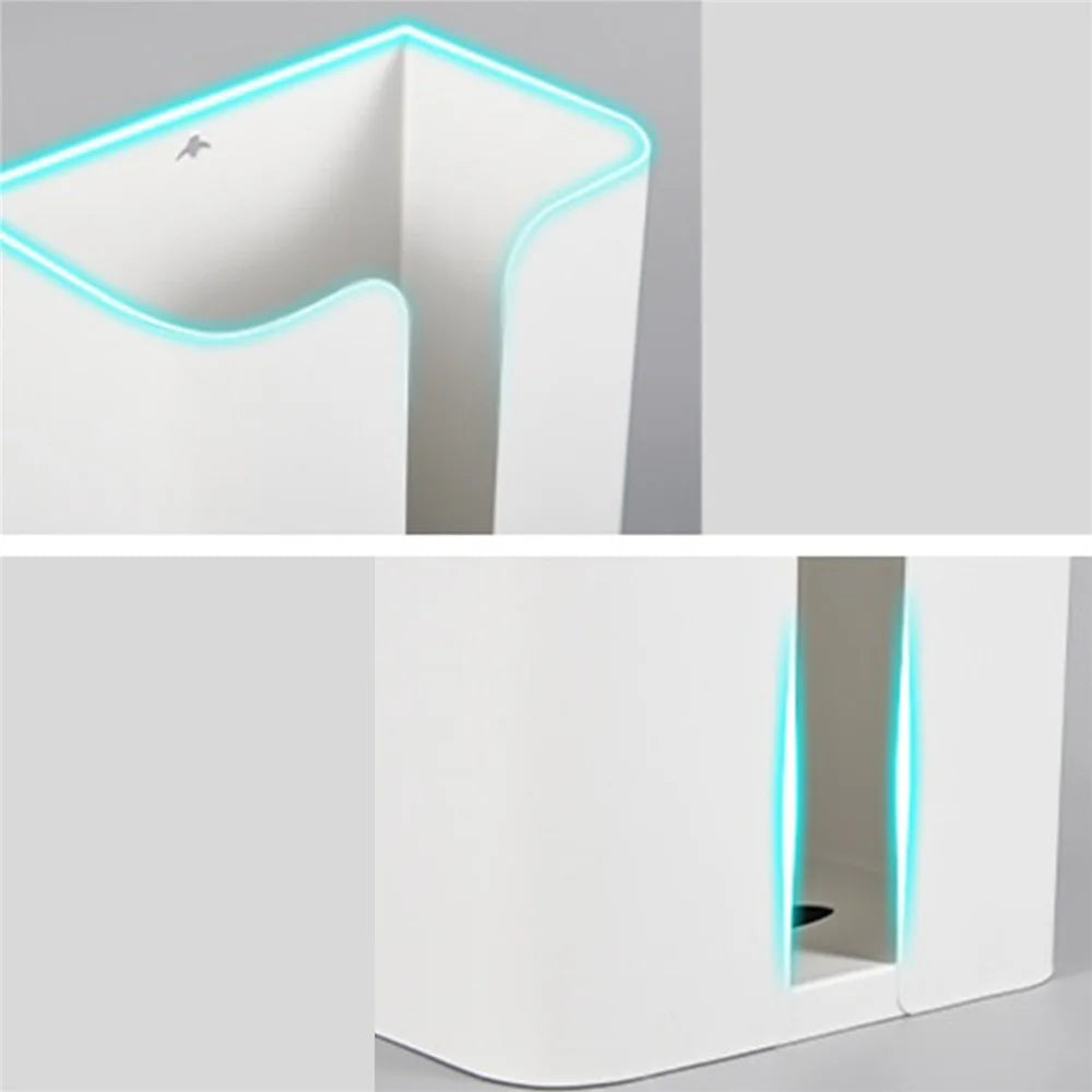 No Drilling Carbon Steel Storage Box Kitchen Tissue Paper Dispenser Holder - White / Bottom Opening - 6