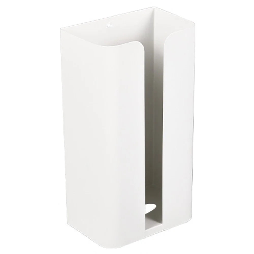 Kitchen Tissue Paper Dispenser Magnetic Carbon Steel Storage Box - White / Bottom Opening - 1