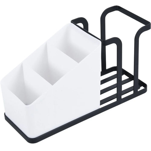 Disposable Cup Holder Carbon Steel Rack Desktop Shelf for Coffee Paper Cup - Black - 1