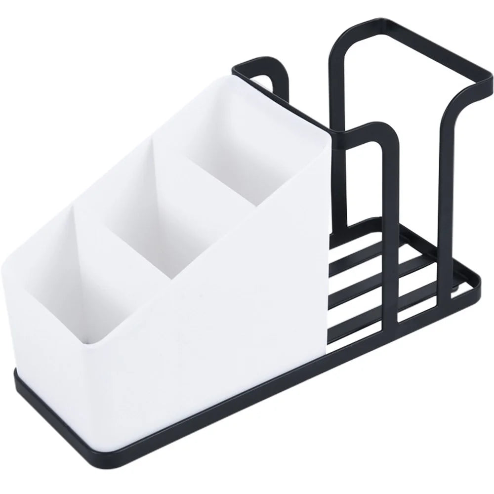 Disposable Cup Holder Carbon Steel Rack Desktop Shelf for Coffee Paper Cup - Black - 1