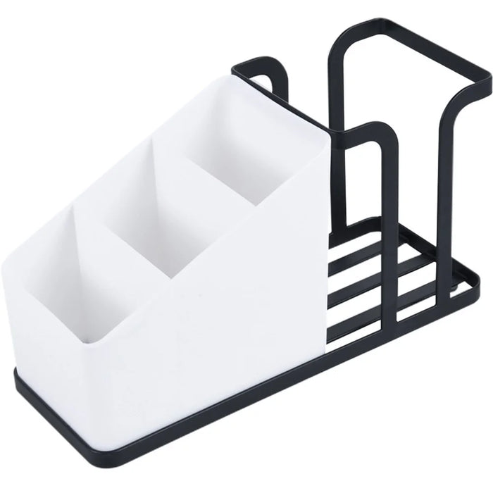 Disposable Cup Holder Carbon Steel Rack Desktop Shelf for Coffee Paper Cup - Black - 1