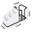 Disposable Cup Holder Carbon Steel Rack Desktop Shelf for Coffee Paper Cup - Black - 6