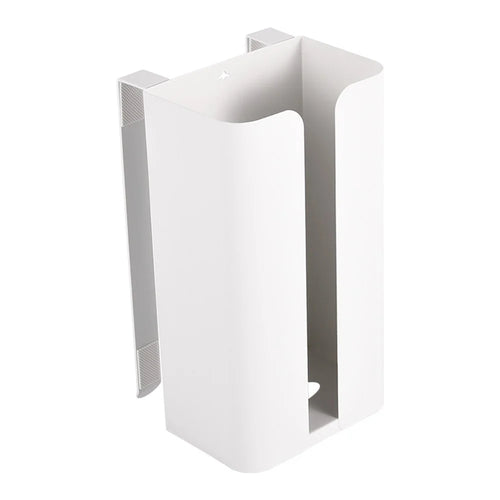 Cabinet Door Hanging Tissue Dispenser Box Carbon Steel Tissue Paper Storage Rack - White with Bottom Opening - 1