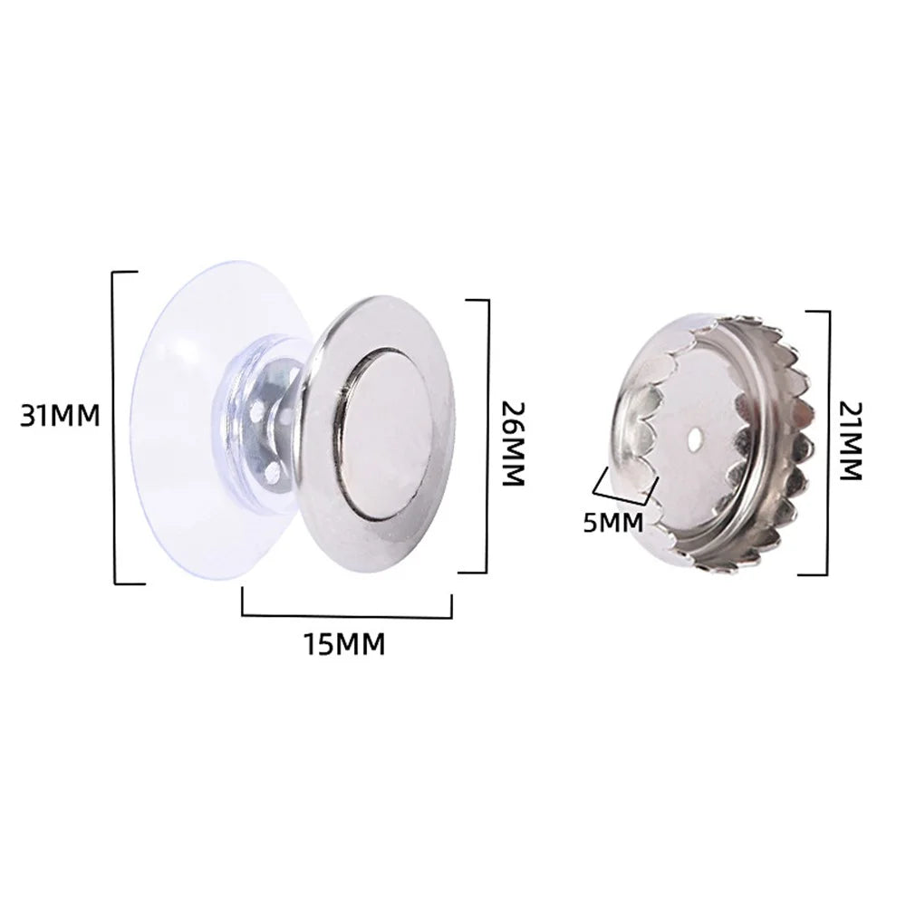 Suction Cup Wall-Mounted Soap Rack Stainless Steel Magnetic Soap Holder Drain Rack - Cone Shape - 7