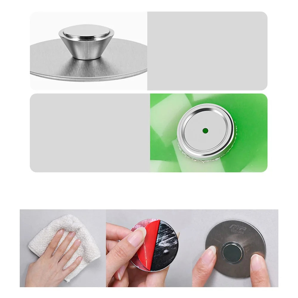 Adhesive Wall-Mounted Soap Rack Stainless Steel Magnetic Bathroom Soap Holder - Adhesive Tape Type - 7
