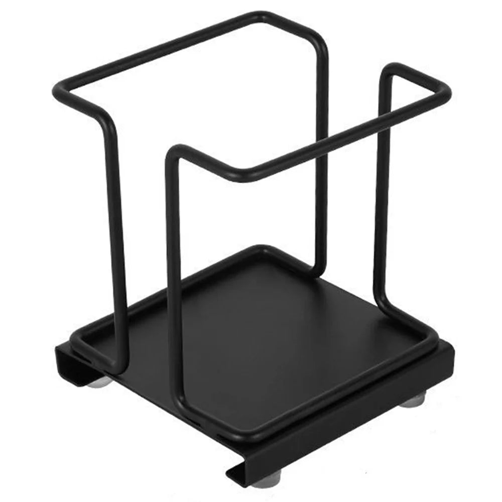 Titanium Steel+PP Desktop Disposable Cup Storage Rack Paper Cup Holder - Black - 1