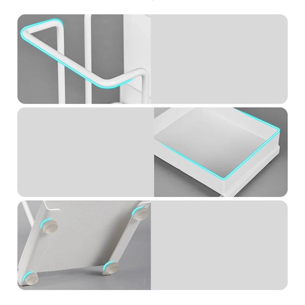 Titanium Steel+PP Desktop Disposable Paper Cup Storage Rack with Coffee Tea Bag Storage Box - 2