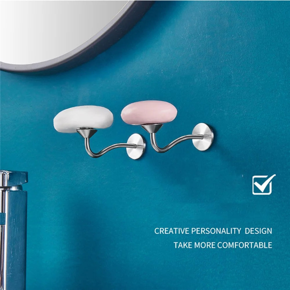 Punch-free Bathroom Wall-Mounted Soap Rack Stainless Steel Magnetic Soap Holder - Adhesive Tape Type - 5