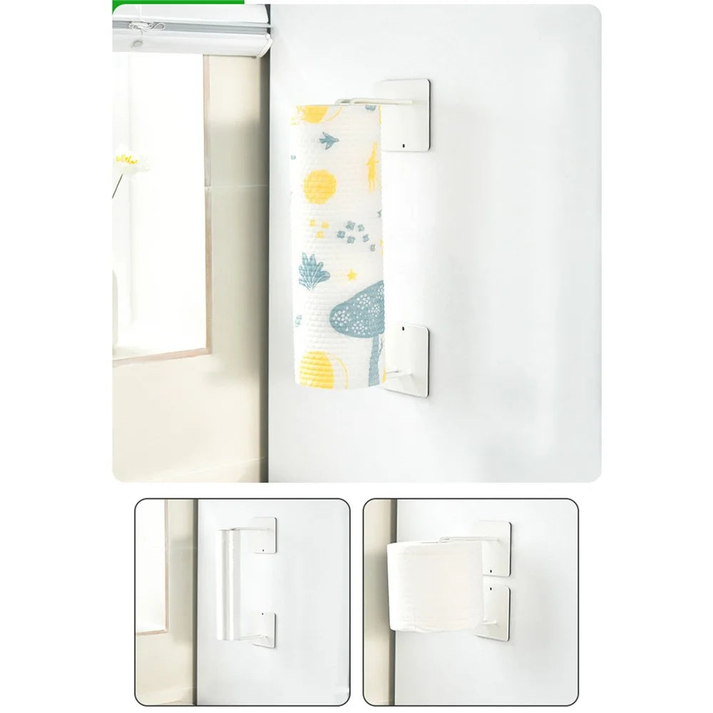 2Pcs Round Line Design Kitchen Refrigerator Hook Magnetic Carbon Steel Hanging Hook - White - 2