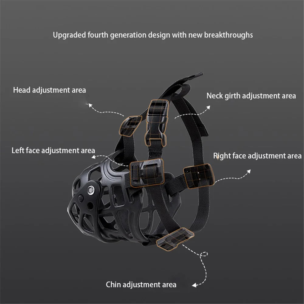 Dog Anti-bite Silicone Muzzle Pet Gift Mouth Cover Anti-barking Tool, Size S - Black - 5